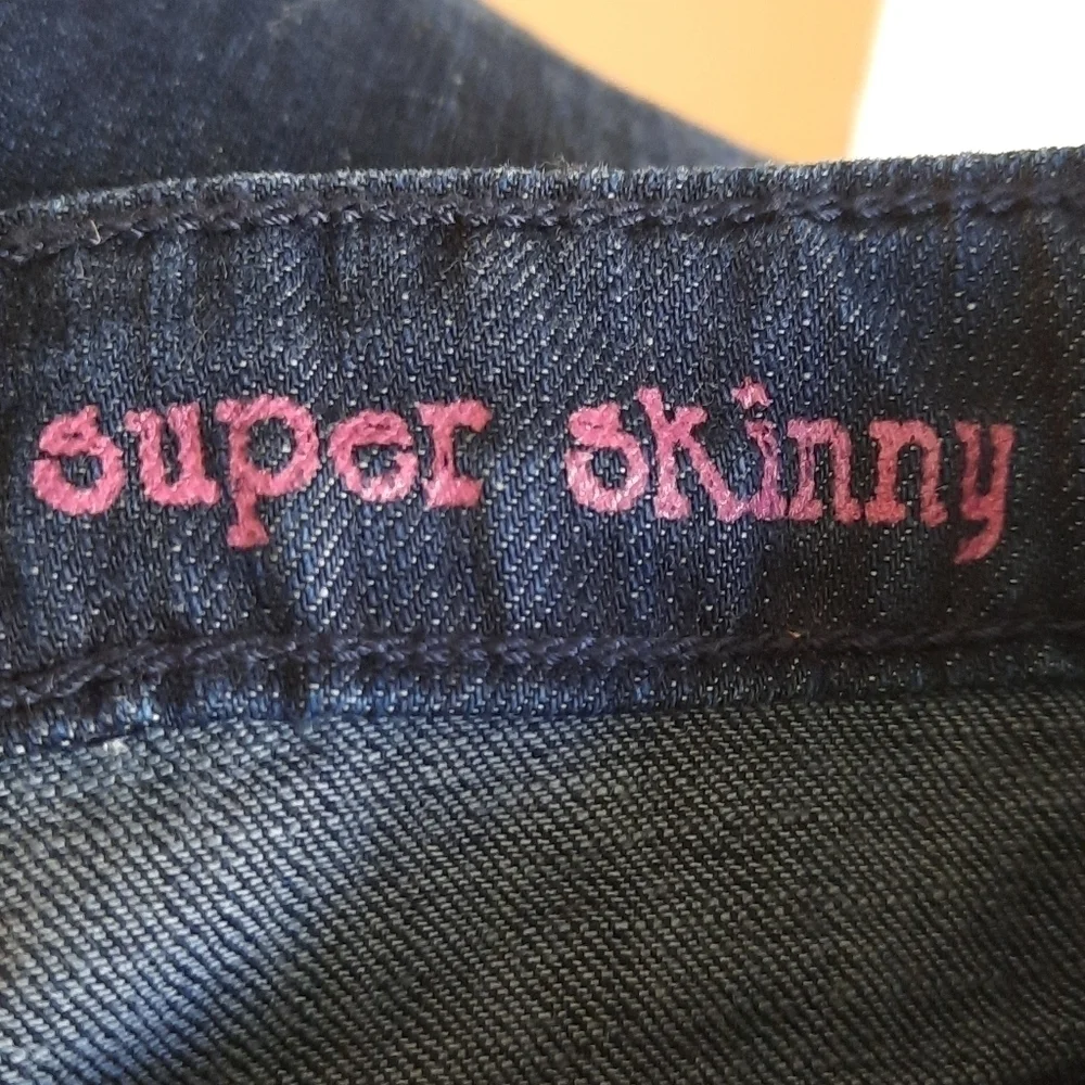Gap Kids 12 Slim Super Skinny Denim Jeans Dark Wash Blue